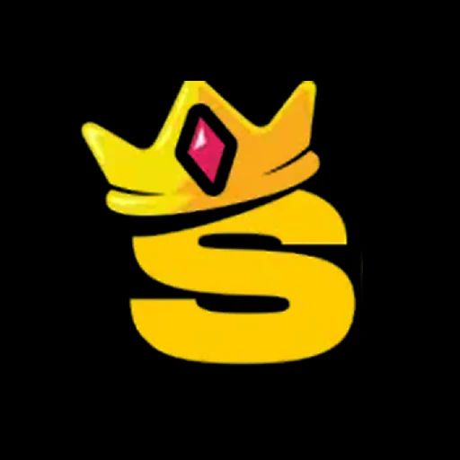 Het zwarte icoon met de gouden kroon van Kaasino